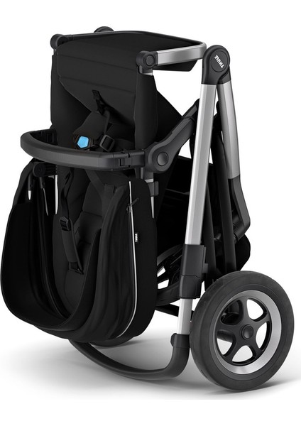 Sleek Midnight Black on Aluminium Bebek Arabası fırsatları