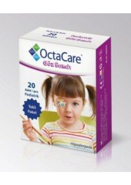Kız Çocuk Göz Kapama Bandı - 5cmx6,2cm -20 Li Paket