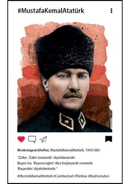 Atatürk (Kalpaklı) - Bookstagram Defter