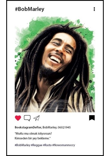 Bob Marley - Bookstagram Defter