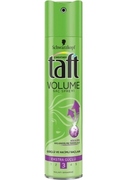 Saç Spreyi Volume 3 Extra Güçlü 250 ml 5'li Set