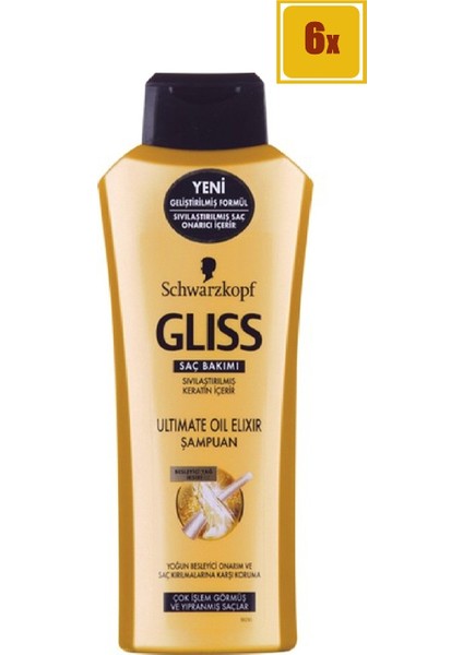 Ultimate Oil Elixir Şampuan 550 ml 6'lı Set