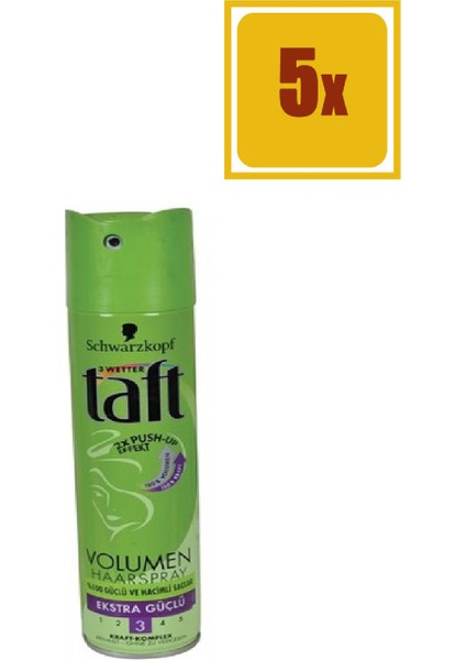 Saç Spreyi Volumen 3 Ekstra Hacim 250 ml 5'li Set