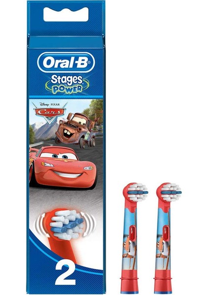 Stages Cars - Çocuklar Için Yeden Diş Fırçası Yedek Başlığı