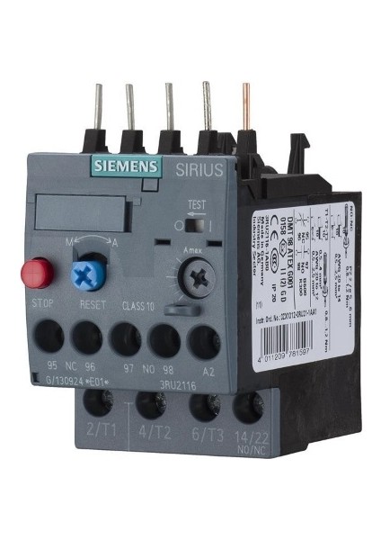 Sıemens 3Ru2116-1Bb0 Geçmeli Termik 1,4-2A