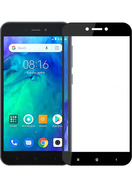 Xiaomi Redmi Go Tam Kaplayan Çerçeveli Tempered Ekran Koruyucu - Siyah