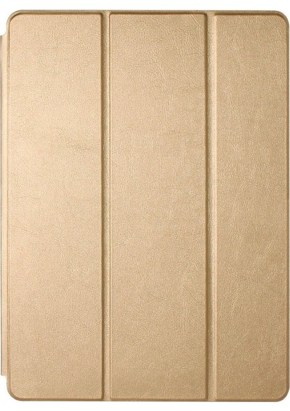 Apple iPad 4.Nesil (2012 Sonu) LeatherSoft Smart Case Deri Tablet Kılıfı (A1458/A1459/A1460) 9.7 İnç Gold