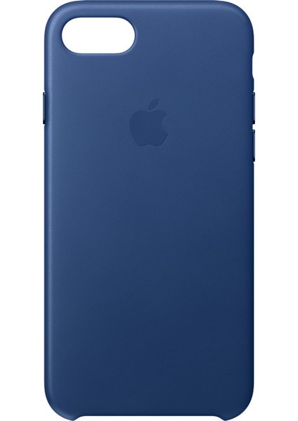 Apple iPhone 7/8 Deri Kılıf Safir Mavisi
