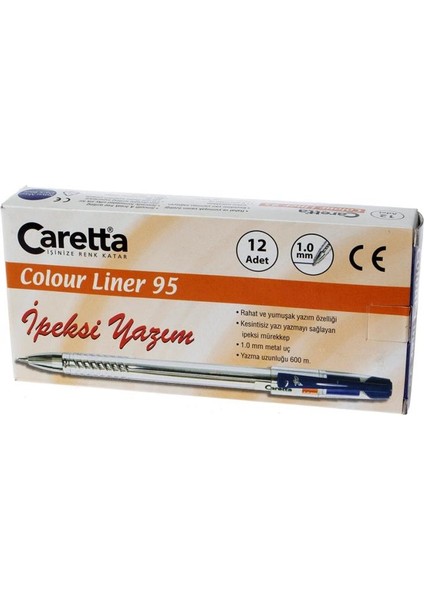 Colour Liner 95 Koyu Mavi Tükenmez Kalem 12'Li