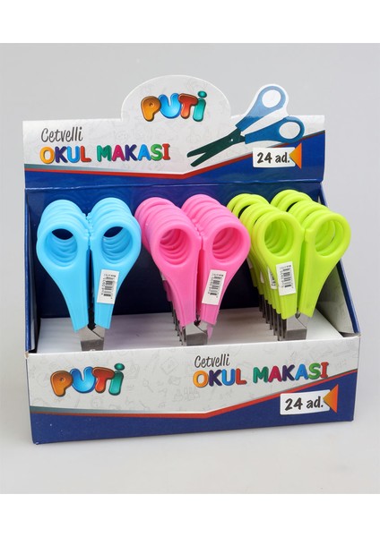 Cetvelli Okul Makası 24 Lü