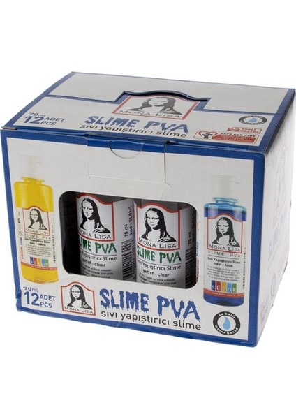Sıvı Yapıştırıcı Slime Şeffaf 70Ml 12'Li