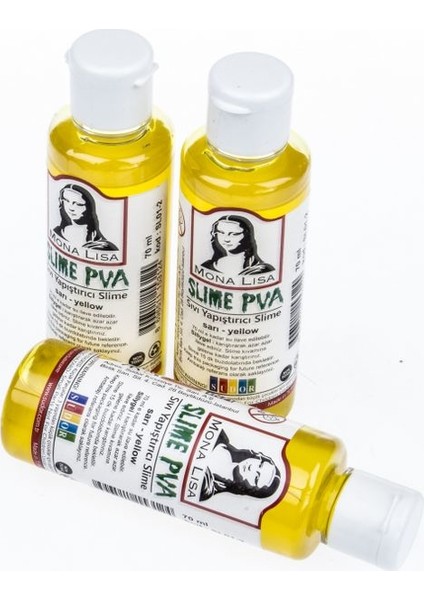 Sıvı Yapıştırıcı Slime Sarı 70Ml 12'Li