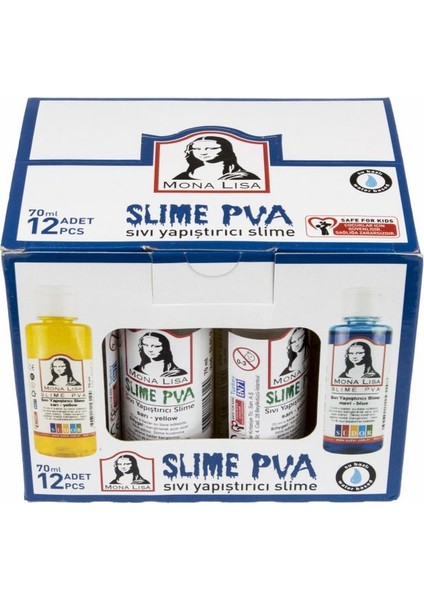 Sıvı Yapıştırıcı Slime Sarı 70Ml 12'Li
