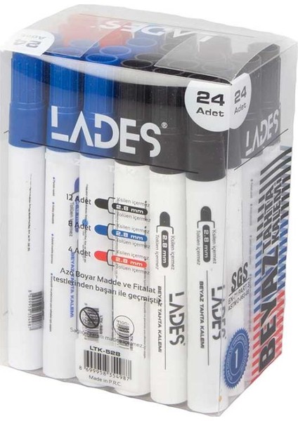 Lades Beyaz Tahta Kalemi 24 Lü fiyatları