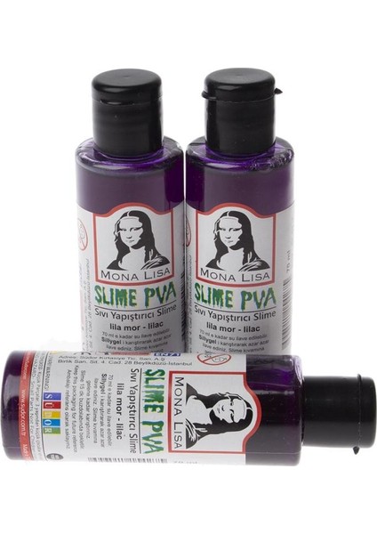 Sıvı Yapıştırıcı Slime Lila Mor 70Ml 12'Li
