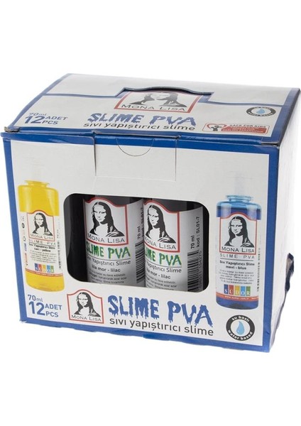 Sıvı Yapıştırıcı Slime Lila Mor 70Ml 12'Li
