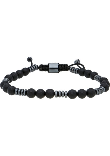 Forse Onyx Hematit Makrome Erkek Bileklik Ea45