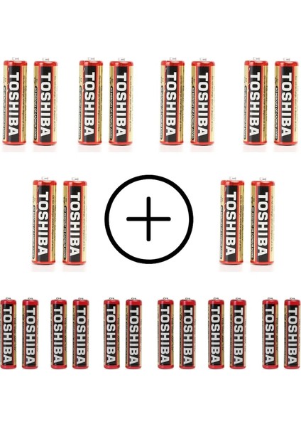 Heavy Duty 24'lü Özel Pil Paketi (12 Aa+12 Aaa)