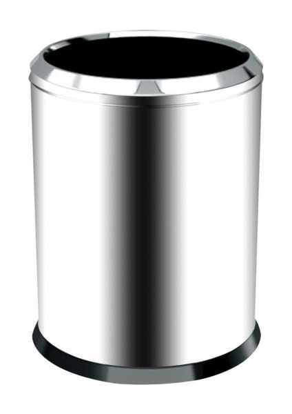 3820-8 Krom Çemberli Çöp Kovası 8 Litre
