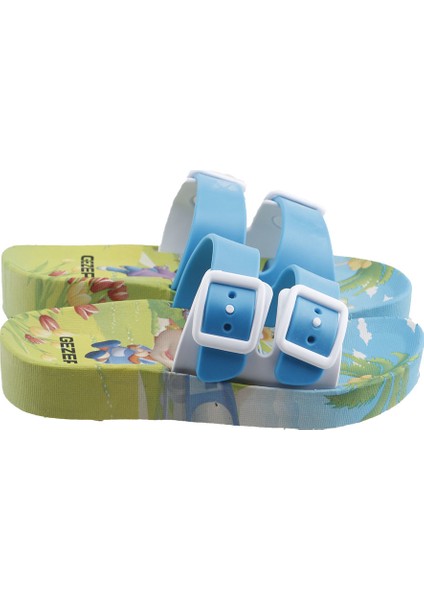 11364 Günlük Plaj Havuz Banyo Erkek Çocuk Terlik Turkuaz fırsatları