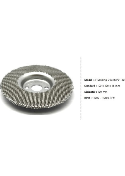 MP21-17-22 Sanding Disc 100 mm Ahşap Törpü Zımpara