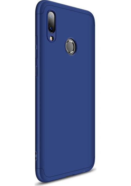 Huawei Y7 2019 Kılıf Double Dip 360 Protective Lacivert