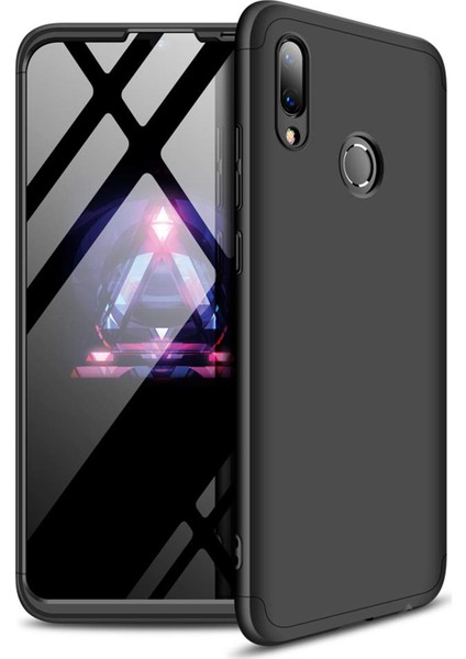 Huawei Y7 Prime 2019 Kılıf Double Dip 360 Protective Siyah