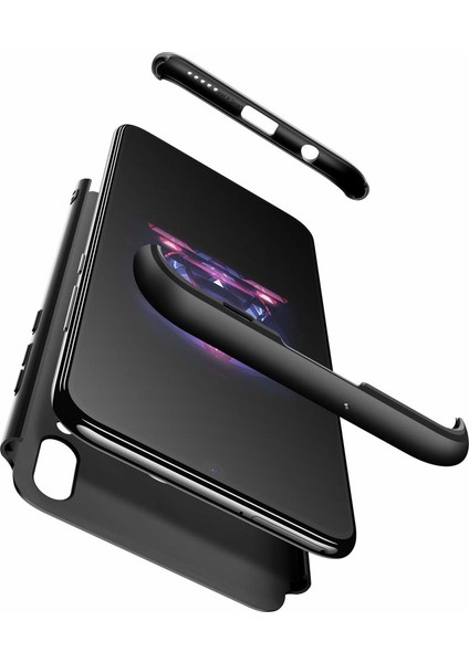 Huawei Y7 Prime 2019 Kılıf Double Dip 360 Protective Siyah