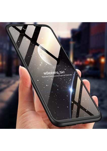 Huawei Y7 Prime 2019 Kılıf Double Dip 360 Protective Siyah