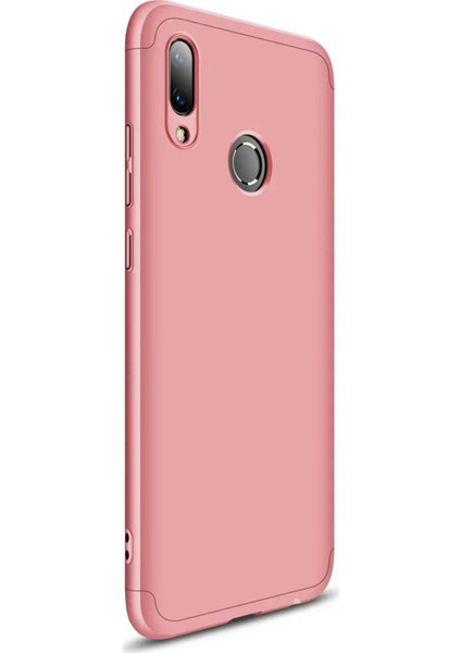 Huawei Y7 Prime 2019 Kılıf Double Dip 360 Protective Rose Gold