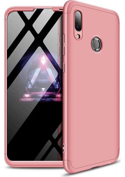 Huawei Y7 Prime 2019 Kılıf Double Dip 360 Protective Rose Gold