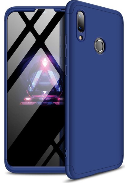 Huawei Y7 Prime 2019 Kılıf Double Dip 360 Protective Lacivert
