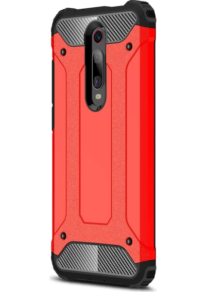 Xiaomi Mi 9T Kılıf Rugged Armor Kırmızı