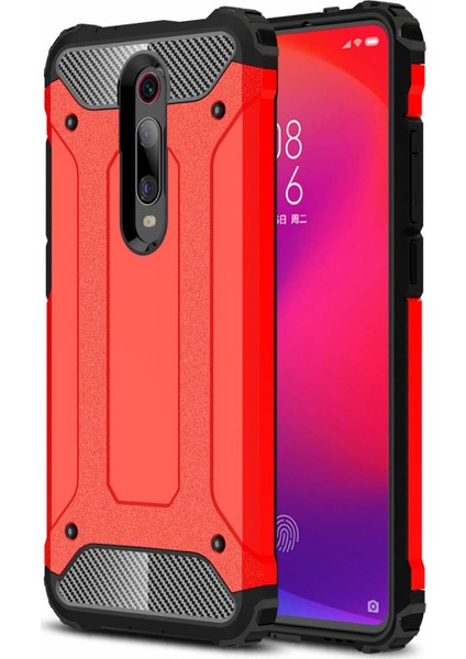 Xiaomi Mi 9T Kılıf Rugged Armor Kırmızı