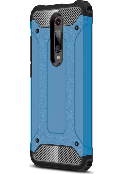 Xiaomi Mi 9T Kılıf Rugged Armor Mavi