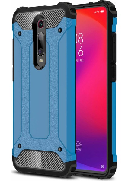 Xiaomi Mi 9T Kılıf Rugged Armor Mavi