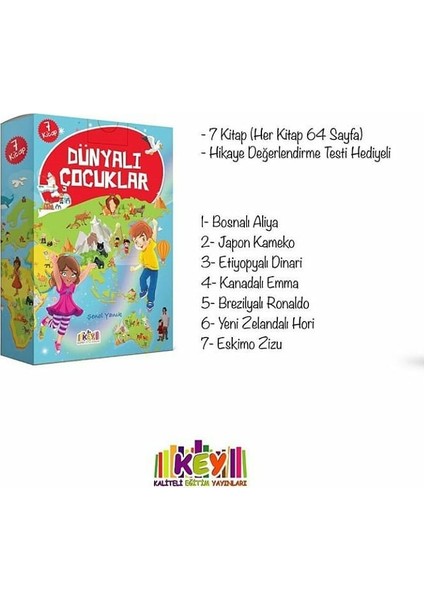 Dünyalı Çocukları Hikaye Serisi 7 Kitap Kutulu