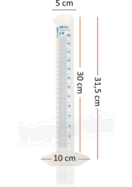 250Ml Plastik Mezür Mavi Skala