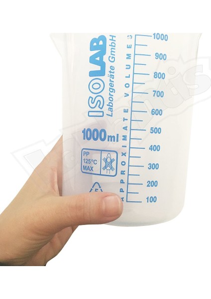 1000Ml Ölçü Kabı Beher Mavi Skala