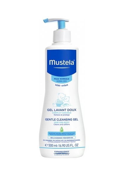 Gentle Cleansing Gel 500 ml + Mustela Vitamin Barrier Cream 50 ml