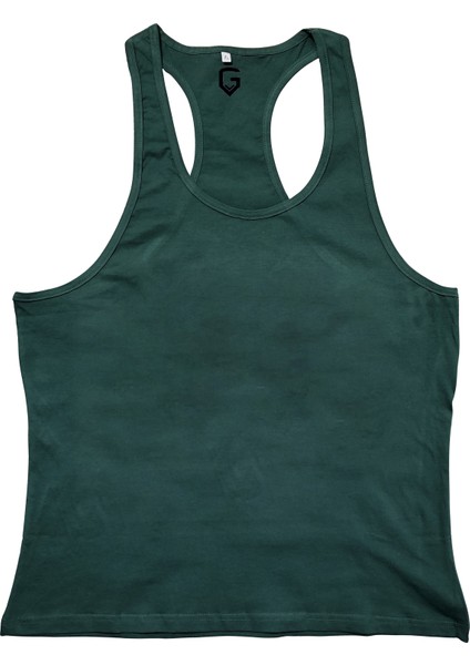Fitness Gym Tank Top Atlet Sporcu Atleti Yeşil 5029
