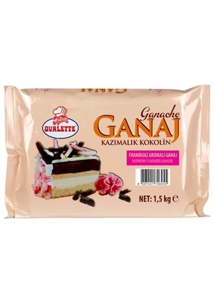 Pembe Frambuaz Kazımalık Ganaj 1,5 kg