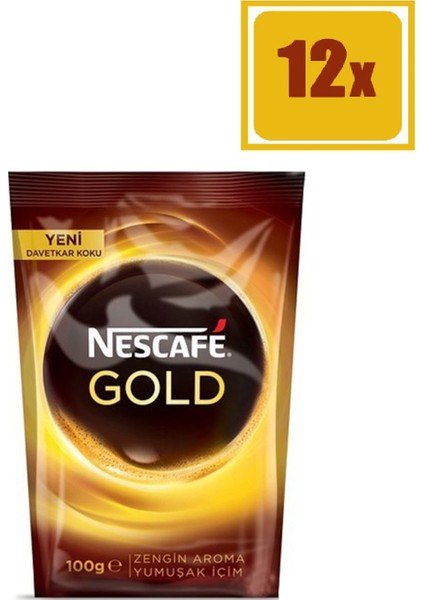 Nescafe Gold Kahve Ekonomik Paket 100 gr 12'li Set