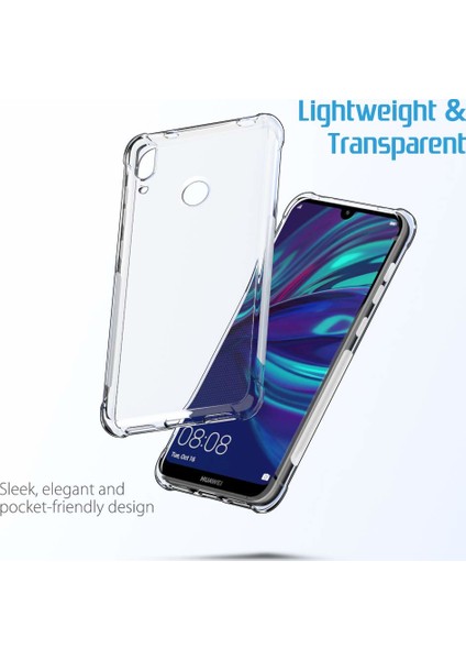 Huawei Y7 2019 Shock Absorbing Kılıf Şeffaf