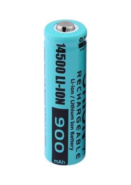 14500 3.7 V 900 Mah Şarjlı Li-Ion Pil (Başlı)