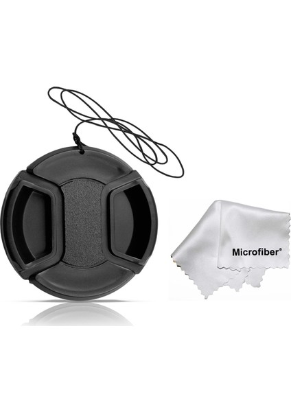 - 58mm Filtre Çapına Sahip Lensler Için Lens Objektif Kapağı Kapak Bağcıklı