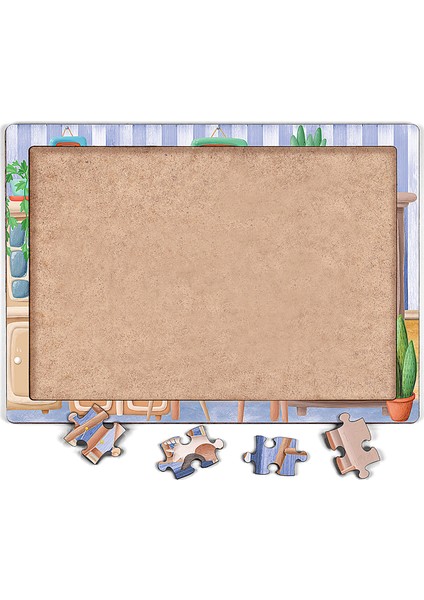Sevimli Patiler Ahşap Puzzle 54 Parça (Lıv-23)