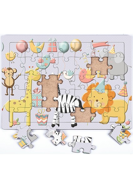 Parti Hayvanları Ahşap Puzzle 35 Parça (Xxxv-21)