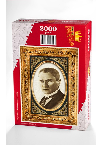 King Of Puzzle Atatürk Portre Ahşap Puzzle 2000 Parça (TR59-MM)