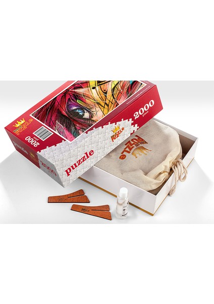 Renkli Yüz Ahşap Puzzle 2000 Parça (KJ50-MM)